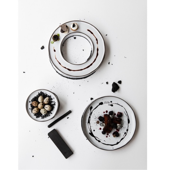 Revol France Rimmed Modern Dinner Plates set of 11 - Picture 2 of 11